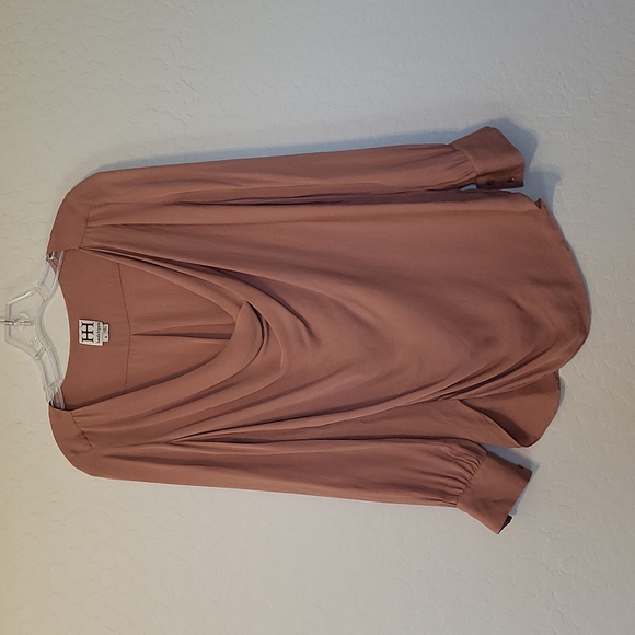 Haute Hippie Asymmetric Cowl Neck Long Sleeve Silk Blouse Size Small - Picture 5 of 12